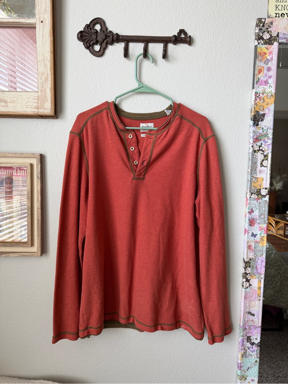 Tommy Bahama Men’s Henley-Style Crewneck Sweater